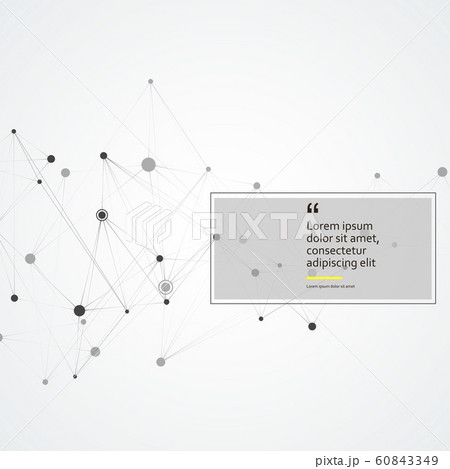 Abstract polygonal with connecting dots and lines. Connection science background Abstract polygonal with connecting dots and lines. Connection science background 60843349