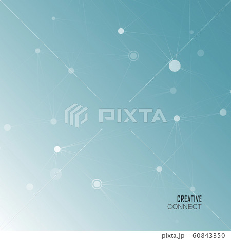 Abstract polygonal background with connecting dots and lines. Connection science background. Vector illustration. Abstract polygonal background with connecting dots and lines. Connection science background. Vector illustration. 60843350