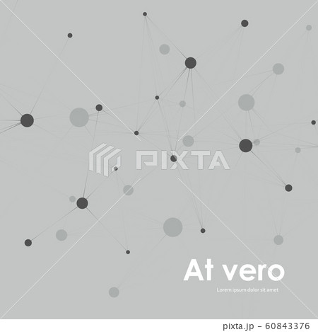 Molecule abstract structure. Scientific connect molecules for medicine and chemistry. Vector illustration 60843376