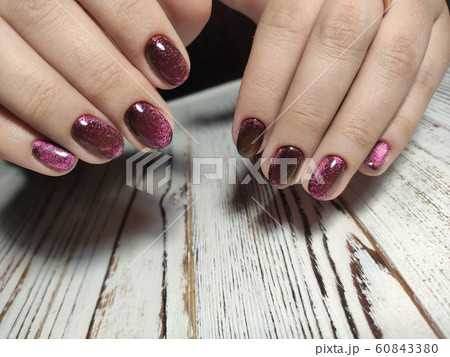 The beauty of the natural nails. Perfect manicure. The beauty of the natural nails. Perfect manicure. 60843380