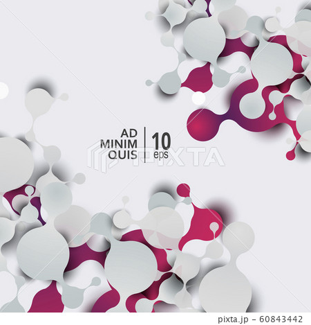 Abstract molecules background with cells 60843442