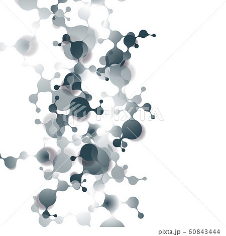 Science background with cells. Vector biology and medicine and bacteria and DNA design illustration 60843444