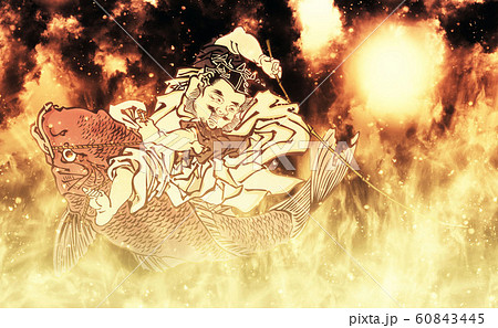 浮世絵 七福神 その3 炎バージョン 浮世絵 七福神 その3 炎バージョン 60843445