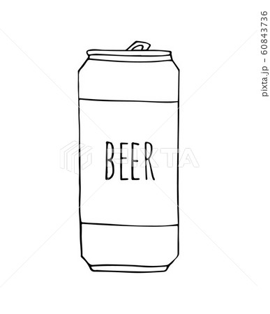 Vector hand drawn sketch doodle beer can 60843736