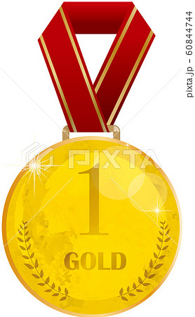 金メダル オリンピック スポーツ 金 メダル 競技 売上 優秀 表彰 授与 1位 優勝 のイラスト素材