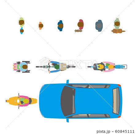 美しい花の画像 心に強く訴える自転車 イラスト 上から見た