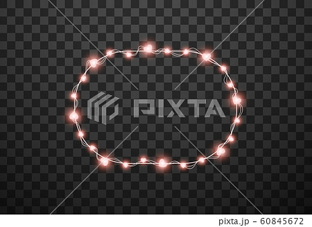 Hearts light bulbs isolated on transparent background, vector illustration 60845672
