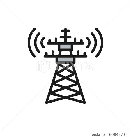 5g Internet Tower Telecommunications Tower のイラスト素材