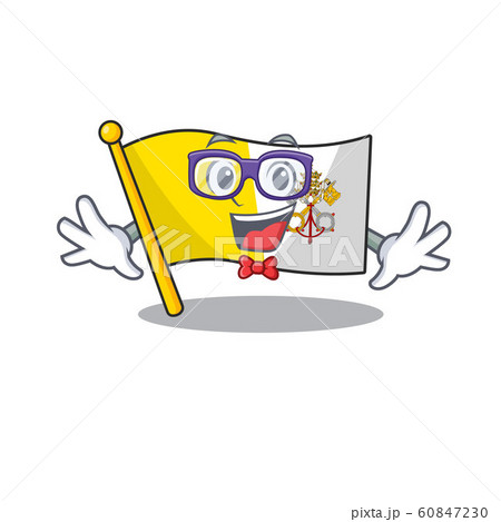 Super Funny Geek flag vatican city Scroll cartoon character design
