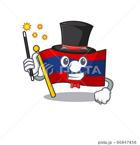 Mascot of flag laos Scroll performance as a Magician style 60847856