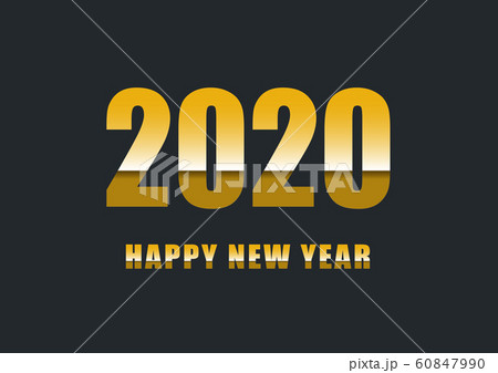 Happy new year 2020 with gradient text 60847990