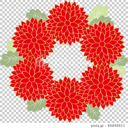 菊花:菊花花菊花冠框架框架裝飾框架盒盛開新年植物 菊花:菊花花菊花冠框架框架裝飾框架盒盛開新年植物 60848911