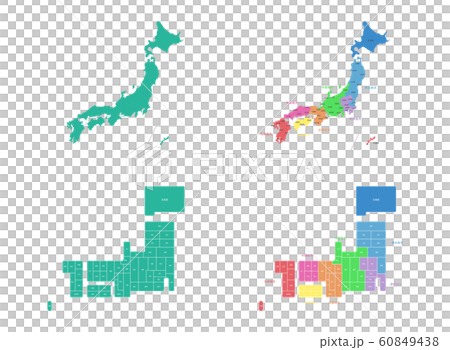 日本地図セット 日本地図セット 60849438