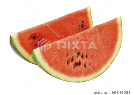 スイカ_1/8カット03（パス付き）の写真素材 [60849983] - PIXTA