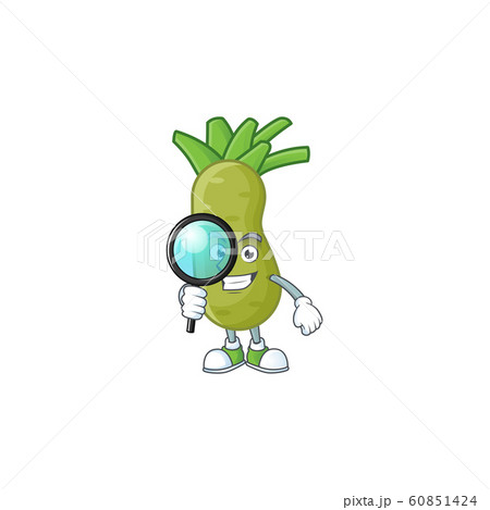 Smart One eye wasabi Detective cartoon character design 60851424