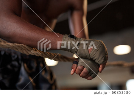 Boxer training on boxing ring Boxer training on boxing ring 60853580
