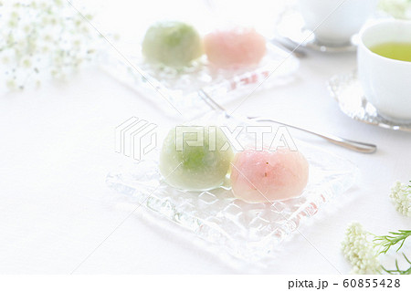 そら豆餡と桜餡のくずまんじゅう 60855428