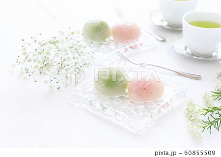 そら豆餡と桜餡のくずまんじゅう 60855509