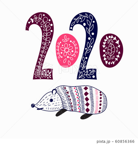 Vector 2020 New Year Greeting Card Vector 2020 New Year Greeting Card 60856366