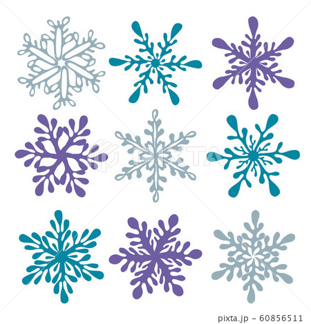 Vector set of winter snowflakes Vector set of winter snowflakes 60856511