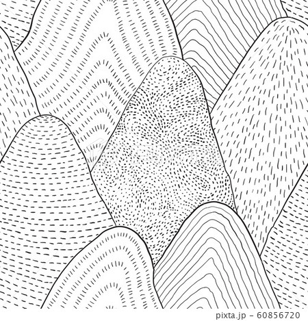 Vector Seamless Doodle Mountain Winter Landscape Vector Seamless Doodle Mountain Winter Landscape 60856720