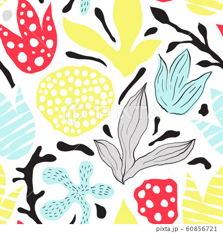 Vector Seamless Abstract Floral Pattern 60856721