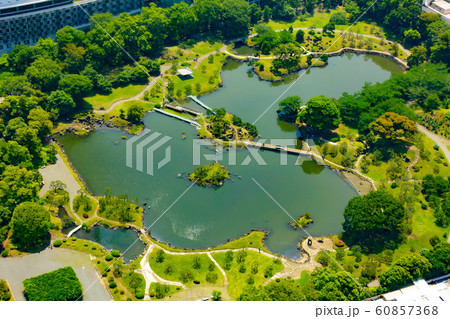 俯瞰の旧芝離宮恩賜庭園 俯瞰の旧芝離宮恩賜庭園 60857368