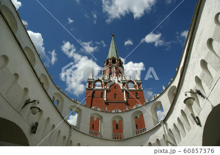 Troitskaya Tower and Kutafia (bridgehead) tower, Moscow Kremlin,  Russia 60857376
