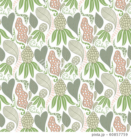 Vector Seamless Tough Pattern with Flowers Vector Seamless Tough Pattern with Flowers 60857759