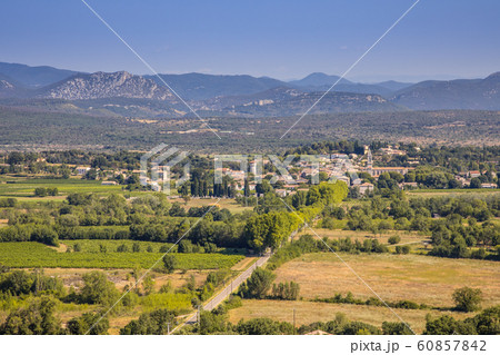 Aerial view of Saint Hippolyte du Fort occitania 60857842
