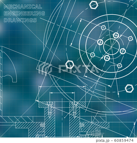 Mechanical engineering. Technical illustration. Backgrounds of engineering subjects Mechanical engineering. Technical illustration. Backgrounds of engineering subjects 60859474