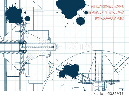 Mechanical engineering. Technical illustration. Backgrounds of engineering subjects Mechanical engineering. Technical illustration. Backgrounds of engineering subjects 60859534