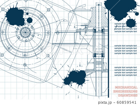 Mechanical engineering. Technical illustration. Backgrounds of engineering subjects 60859541
