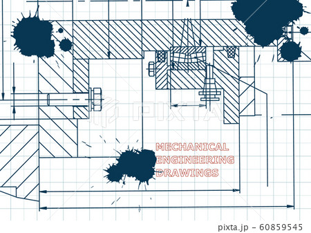 Mechanical engineering. Technical illustration. Backgrounds of engineering subjects Mechanical engineering. Technical illustration. Backgrounds of engineering subjects 60859545