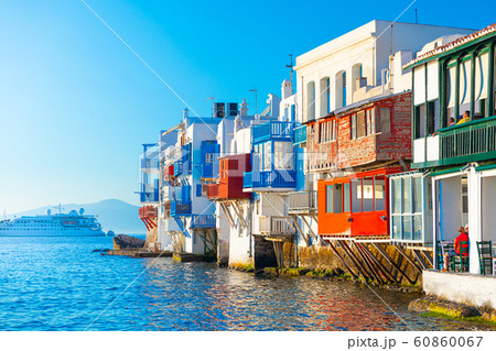 Panoramic view of Mykonos town, Cyclades islands, Greece 60860067