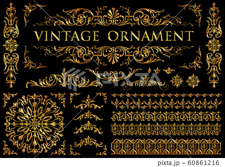 メタリックオーナメント　エレガントゴールド装飾セット 60861216