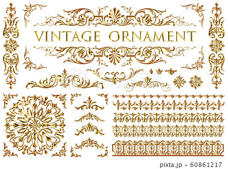 メタリックオーナメント　エレガントゴールド装飾セット 60861217