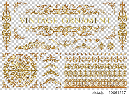 メタリックオーナメント　エレガントゴールド装飾セット 60861217