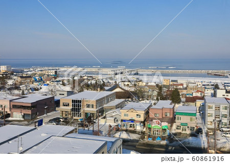 道の駅・おうむから見る雄武の町並み 道の駅・おうむから見る雄武の町並み 60861916