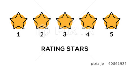 Star vector rate 5 review icon. Five star rate yellow row quality gold symbol ranking Star vector rate 5 review icon. Five star rate yellow row quality gold symbol ranking 60861925
