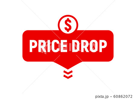 Price drop icon, lower cost reduction. Loss market sale concept, discount sign Price drop icon, lower cost reduction. Loss market sale concept, discount sign 60862072