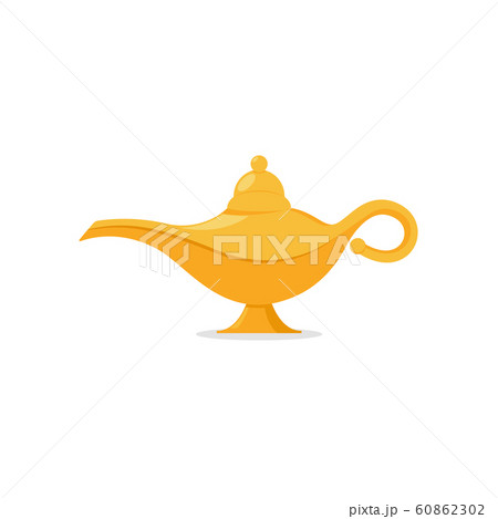 Lamp Aladdin Magic Vector Icon Aladin Genie のイラスト素材