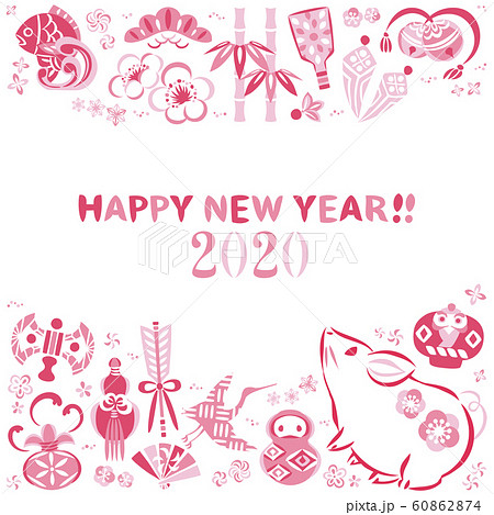 お正月　2020年　背景素材 60862874