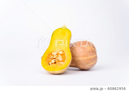 Fresh butternut squash isolated on white background 60862956