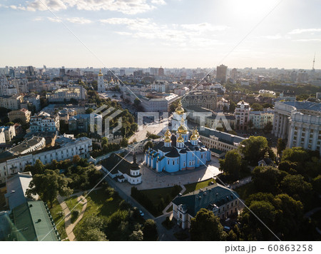 Aerial view to Saint Michael Golden Domed Aerial view to Saint Michael Golden Domed 60863258