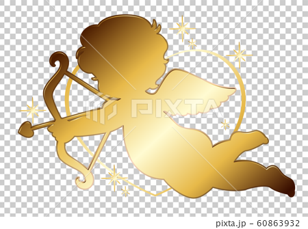 Golden Angel Icon Stock Illustration
