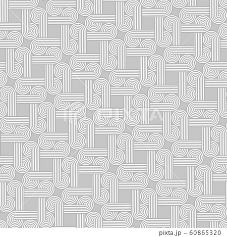 Twisted striped lines vector seamless pattern. 60865320