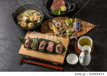 高級和牛の和食 set with high grade Japanese foods 高級和牛の和食 set with high grade Japanese foods 60866814