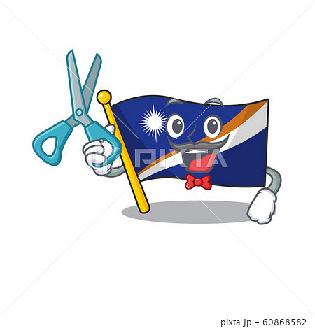 Funny Barber flag marshall island Scroll cartoon character design style Funny Barber flag marshall island Scroll cartoon character design style 60868582