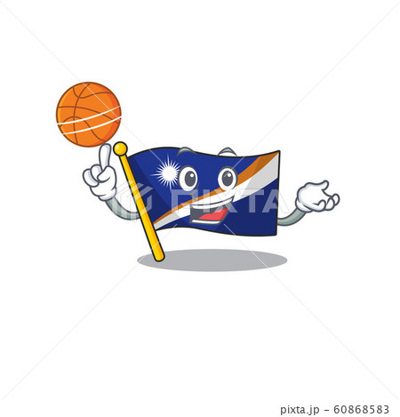 An icon of flag marshall island Scroll cartoon character playing basketball An icon of flag marshall island Scroll cartoon character playing basketball 60868583